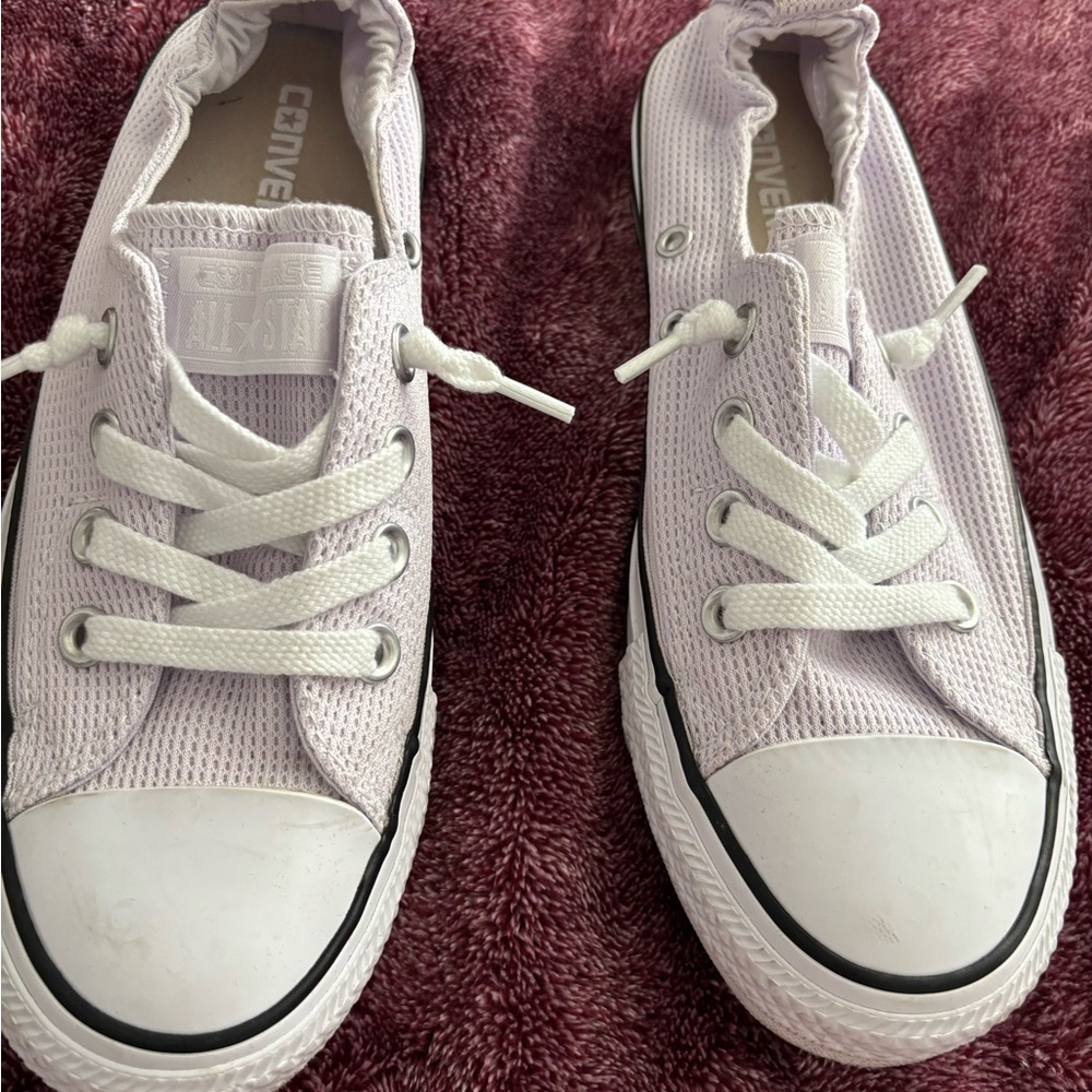 Converse Women's Sneakers in Light Purple and White